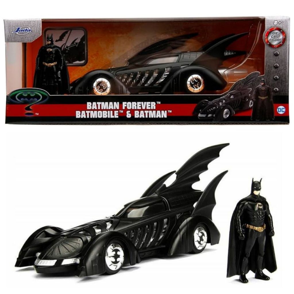 Brinquedo Batmobile Batmovel Batman Dc Comics Colecionável Geek Forever Carro Gotham City Jada