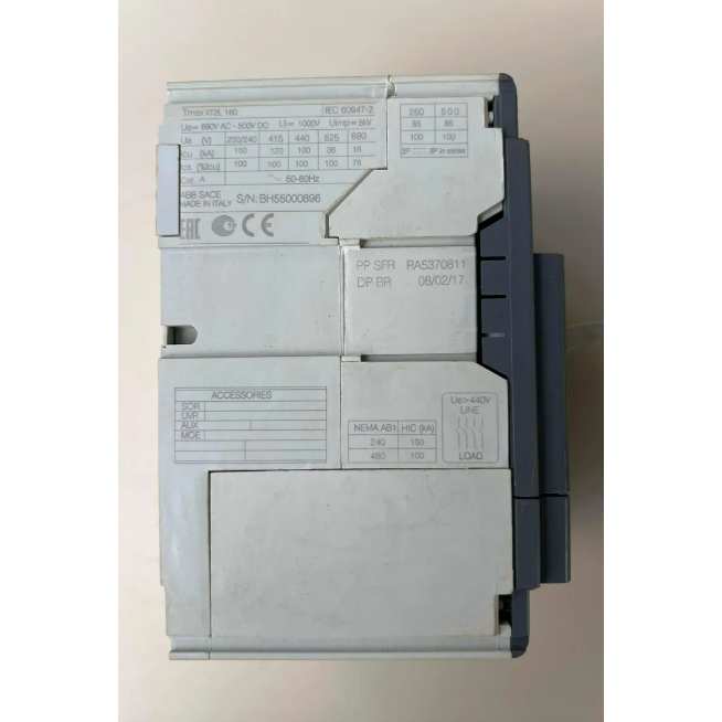 Disjuntor Abb - Sace Tmax - Xt2l / 160 / 3p - 100a 690v