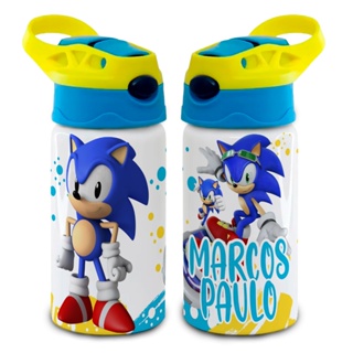 SQUEEZE GARRAFA SONIC PERSONALIZADO COM NOME LANCHEIRA ALIMÍNIO OU TÉRMICA INOX ESCOLA LINDA em Oferta na Shopee