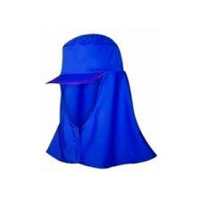 Kit 5 Touca Boné Árabe Helanca Azul Com Velcro E Aba