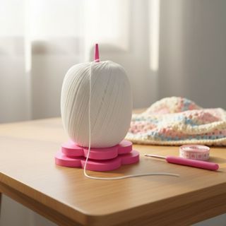 Suporte Giratório para Linha de Crochê Flor em Oferta na Shopee