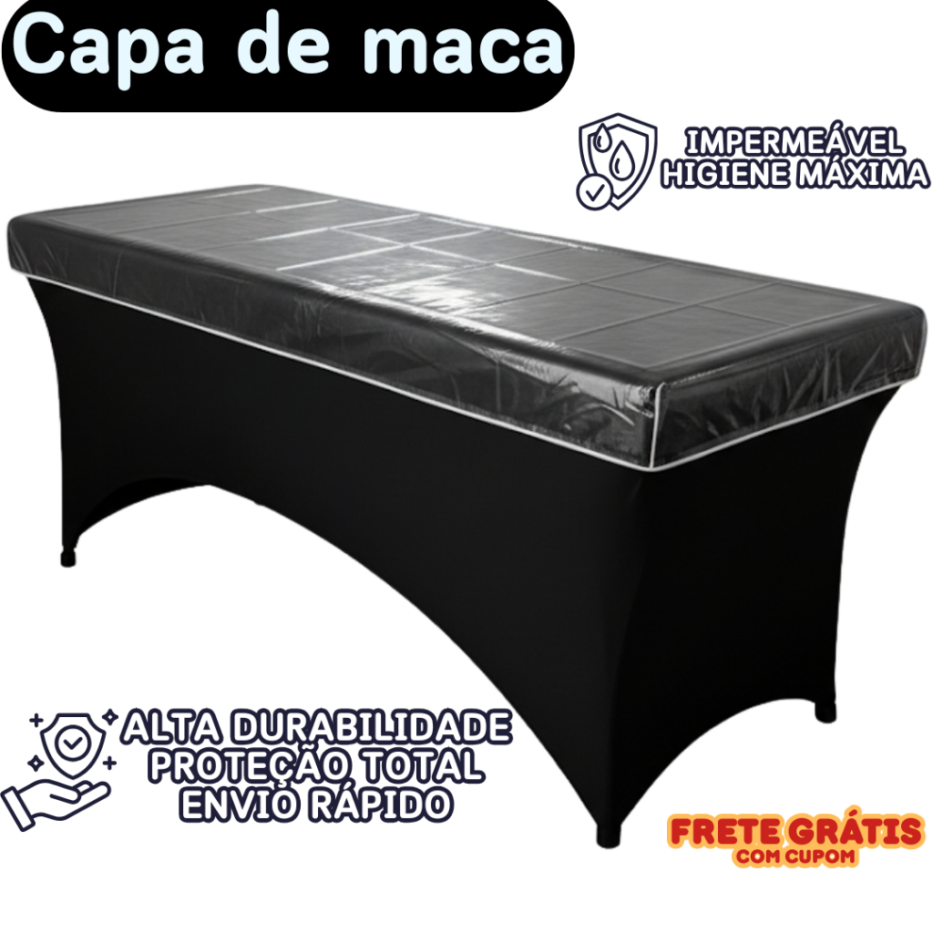 Capa Protetora Maca Transparente PVC | Impecável, Higiênica. Uso Estética, Fisioterapia e Tatuagem