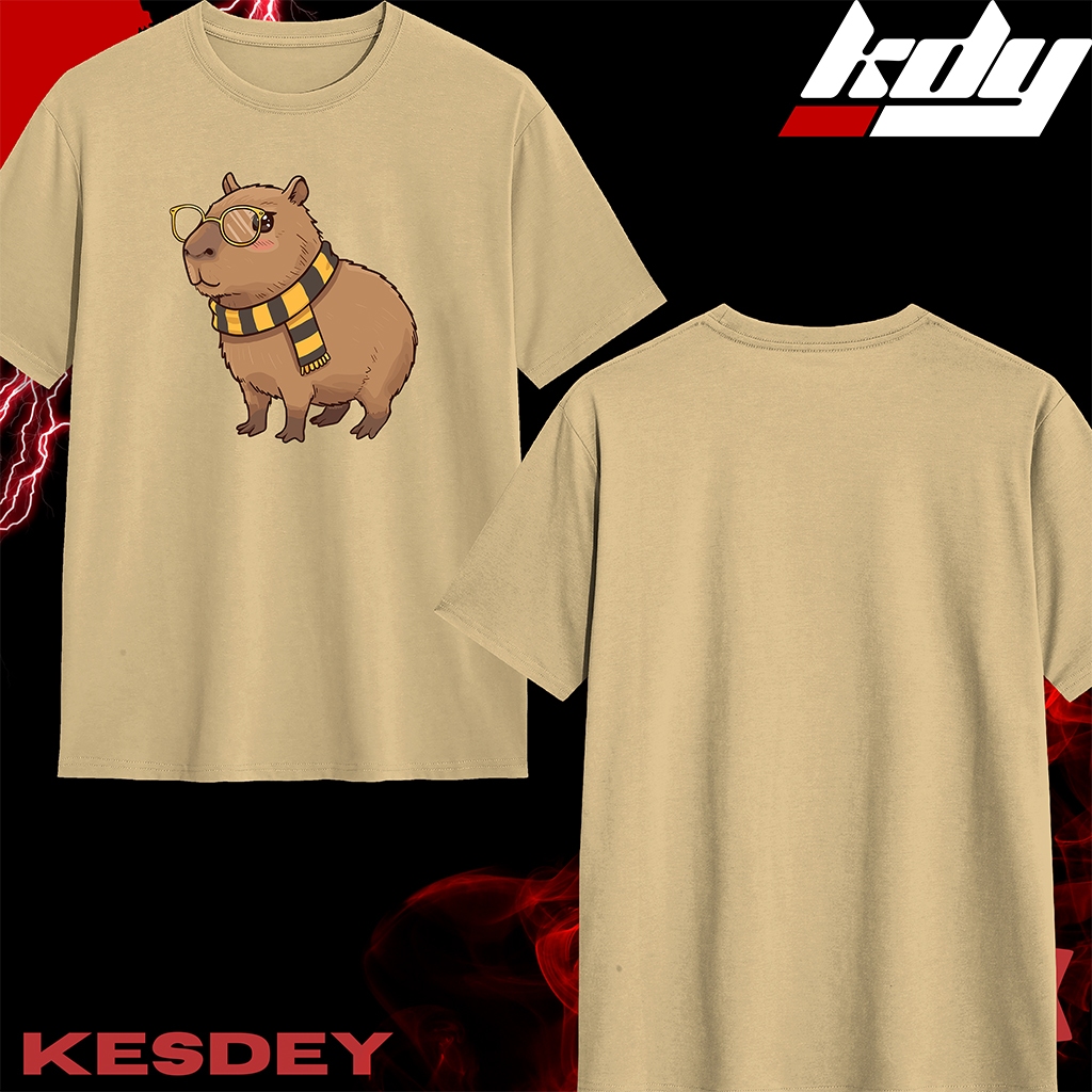 Camiseta Streetwear Masculina Feminina camisa 100% Algodão Estampada CAPIVARA CACHECOL AMARELO