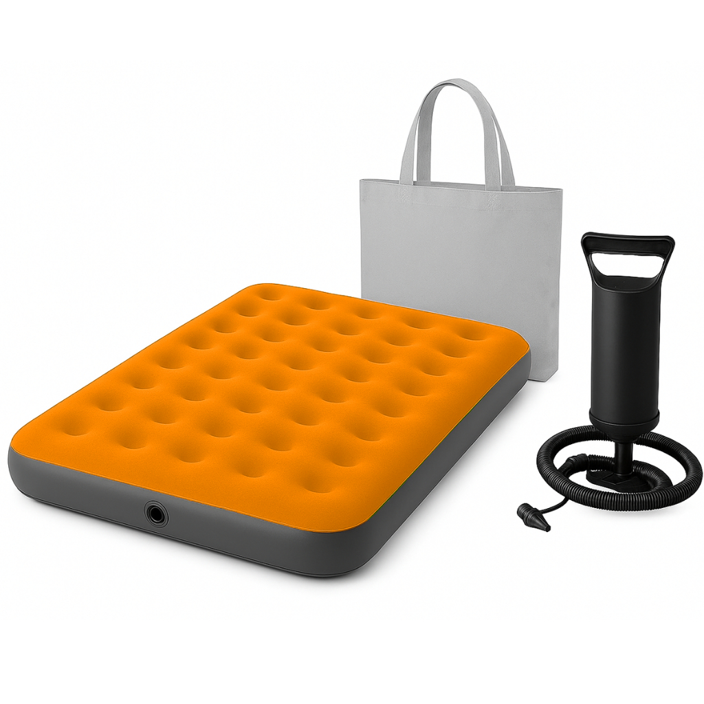 Colchão Inflavel De Casal Com Bomba Multiuso Várias Cores + Bolsa - Teko em Oferta na Shopee