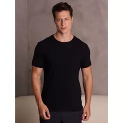 Camiseta Masculina Básica Slim Fit Algodão Malha Peruana