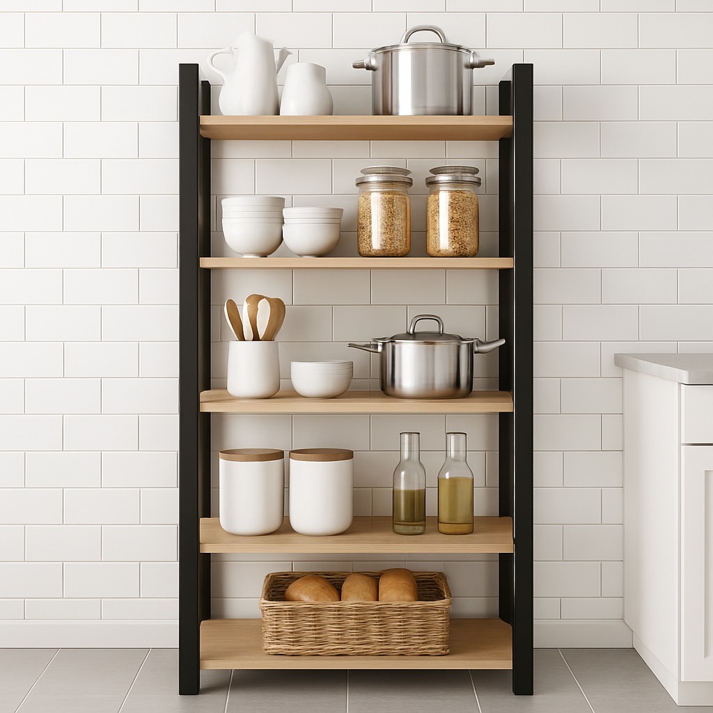 Estante Multiuso Industrial com 5 Prateleiras p/ Organização de Cozinha -  Estilo Vintage em Oferta na Shopee