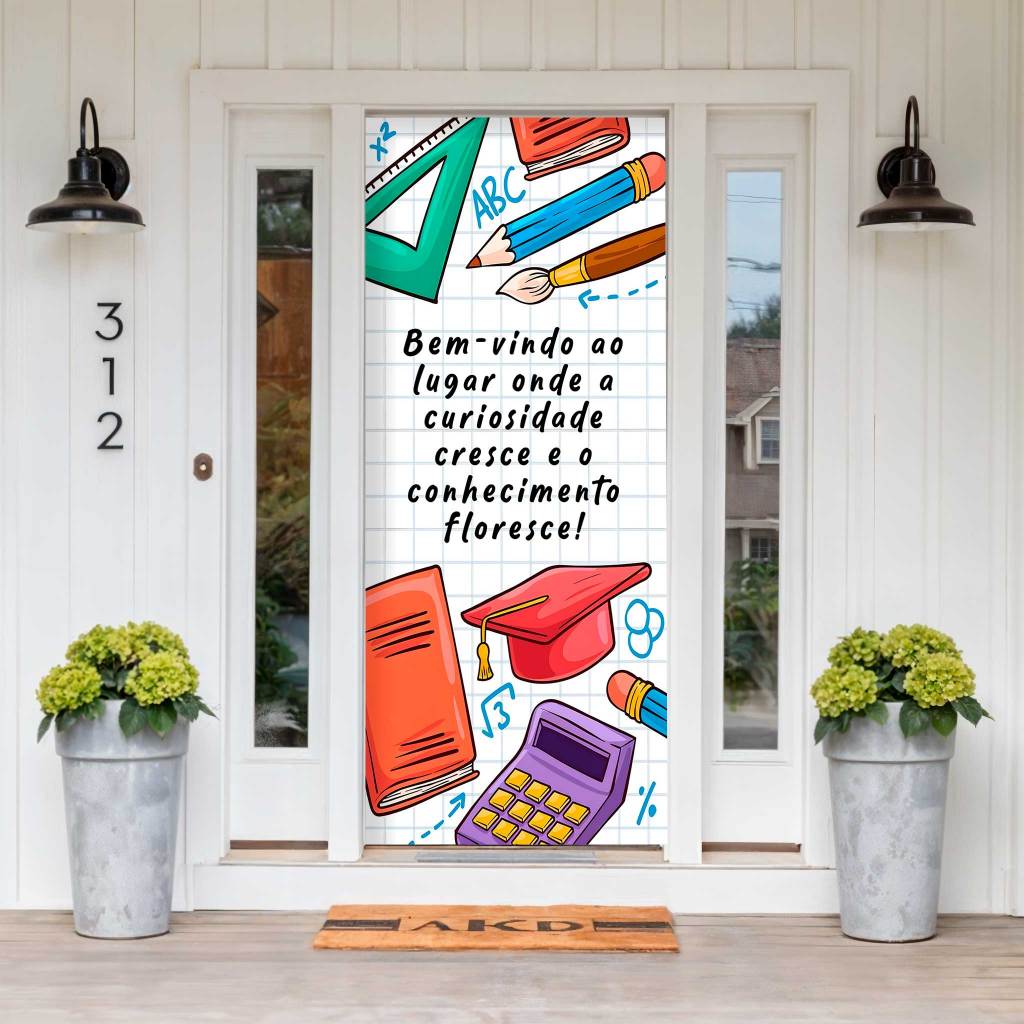 Capa Porta Painel Mesa Volta as Aulas Escolar em Oferta na Shopee