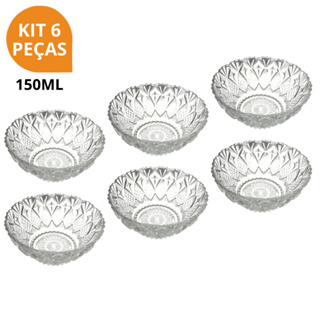 Jogo 6 Taças de Vidro Elegantes para Sobremesa 150ml Premium em Oferta na Shopee