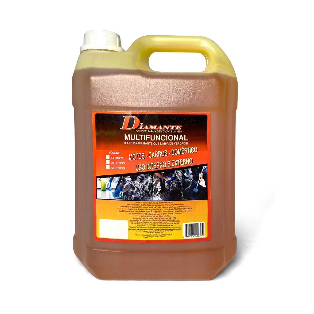 Limpador Multiuso APC Diamante – Limpa Casa e Carro | Alta Eficiência e Rendimento 1:40 em Oferta na Shopee