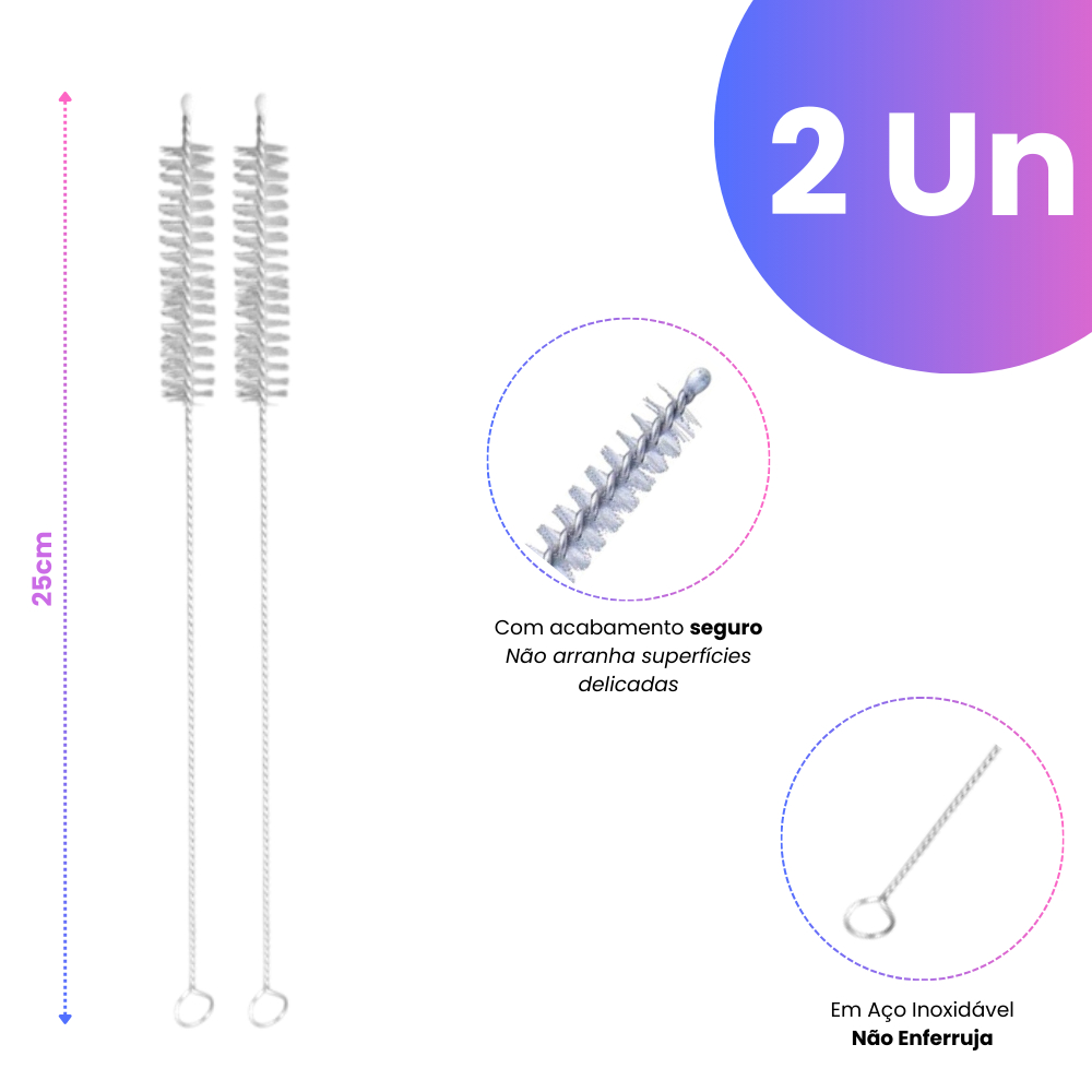 Kit 2 Escovas Limpeza Interna Mangueiras e Conectores – Aquário, CO₂, Filtro e Bomba de Ar em Oferta na Shopee