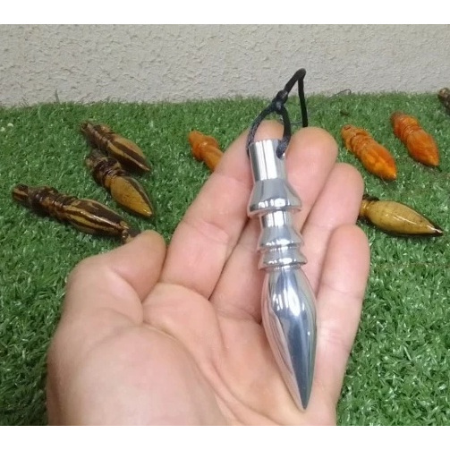 Pêndulo Pendulo De Aluminio Puro Para Radiestesia Radioestesia Chakra Egípcio Artesanal Polido Natural Mod 3 Maq3d