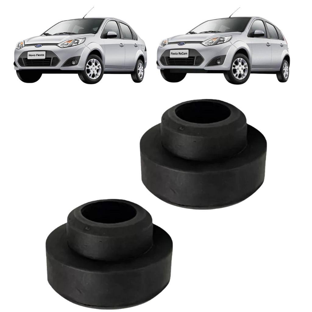 Kit Calço Mola Traseira Fiesta Hatch E Sedan 2003 2004 2005 2006 2007 2008 2009 2010 2011 2012 2013 2014