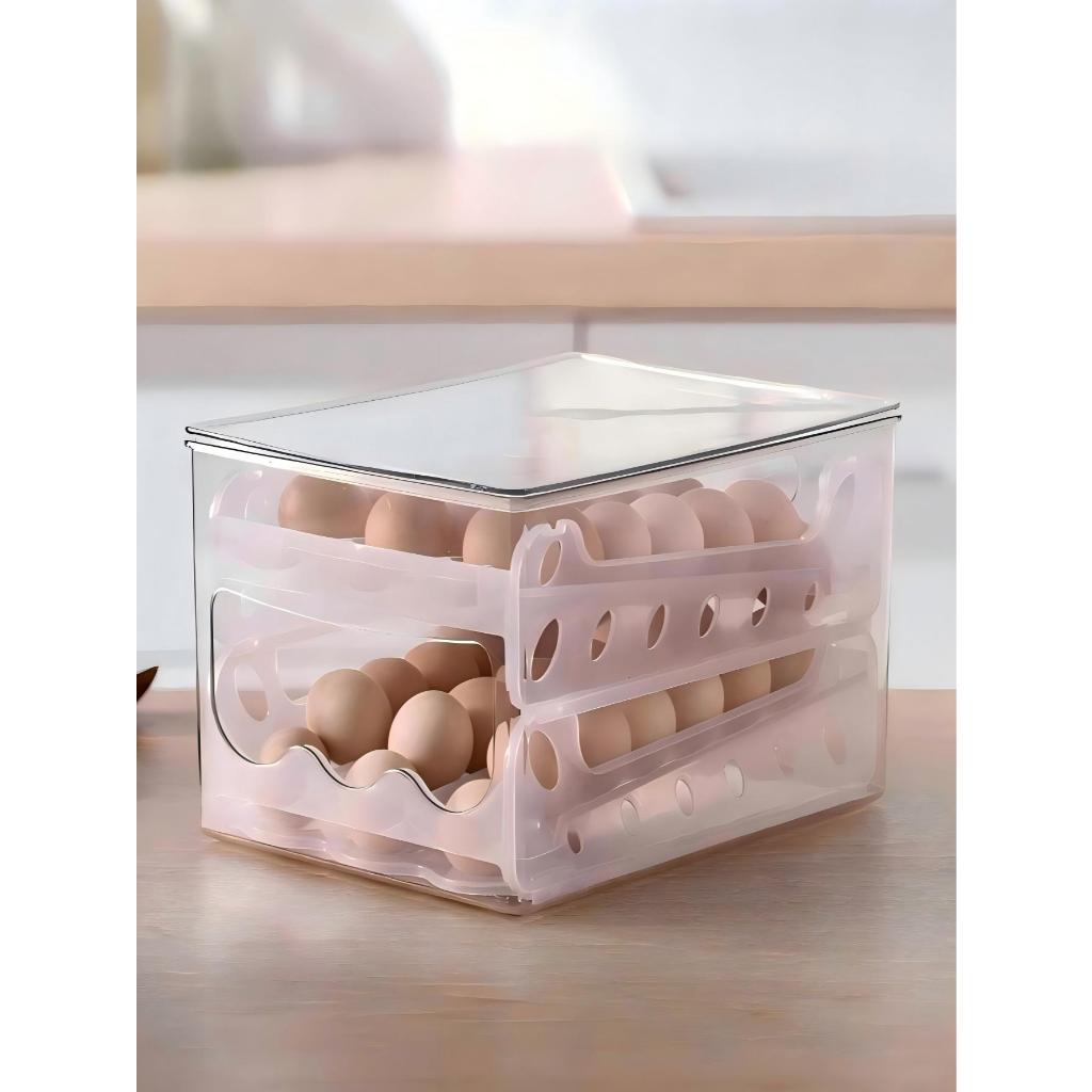 Armazenamento geladeira, recipiente ovos para geladeira, organizador cozinha, suporte ovos transparente com 36 compartim