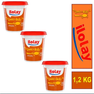 Doce de Leite Argentino - Kit com 3 unidades Doce de 400g Cada - Doce Ilolay 1.2kg Total