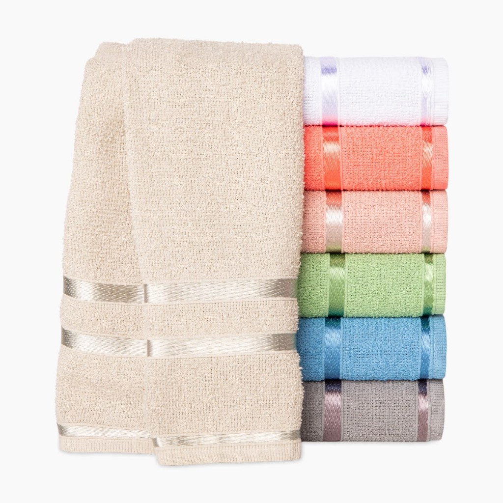 KIT 5 Toalhas de Rosto LYRA - 100% ALGODÃO - Maya Store em Oferta na Shopee