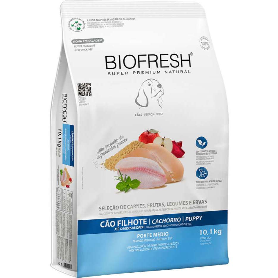 Ração Biofresh 10,1Kg Cães Filhotes Raças Médias Mix de Carnes em Oferta na Shopee