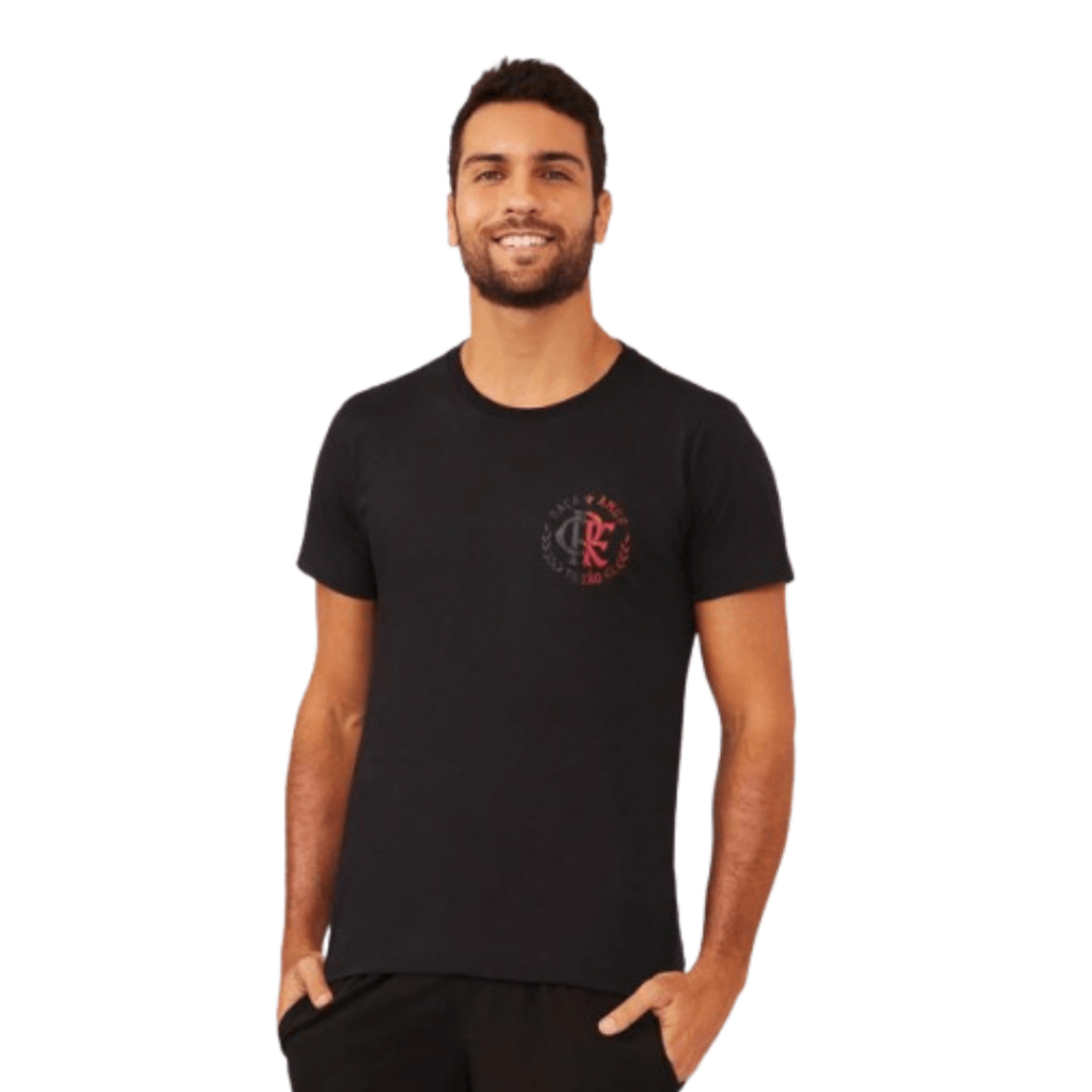 Camiseta  Flamengo Raça Fla Preta BlueMan em Oferta na Shopee
