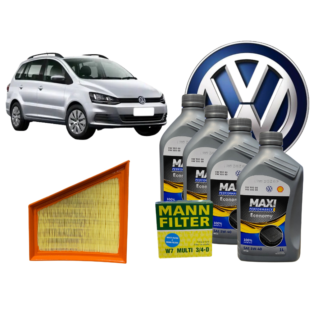 Kit Troca Óleo - 5w40 API SN Shell Maxi Original VW Spacefox 1.6 8v 2010 2011 2012 2013 2014 em Oferta na Shopee