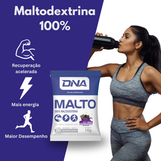 Malto Dextrina Rápida Absorção Pré Treino 1kg Sabor Açaí com guaraná - Dna Suplementos em Oferta na Shopee