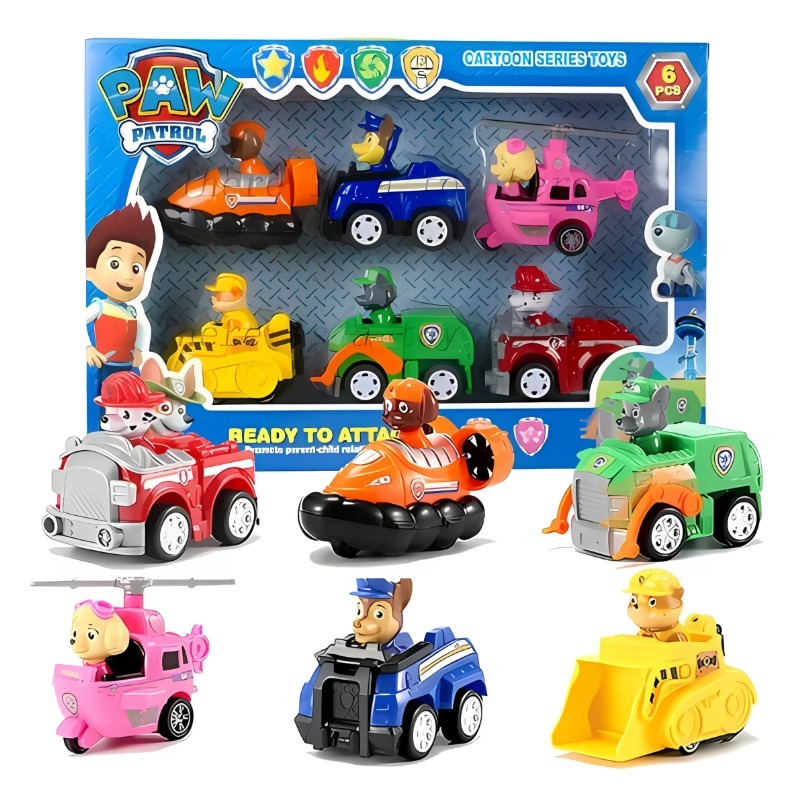 Kit 6 Carros Personagens Patrulha Canina Fricção Colecionável em Oferta na Shopee