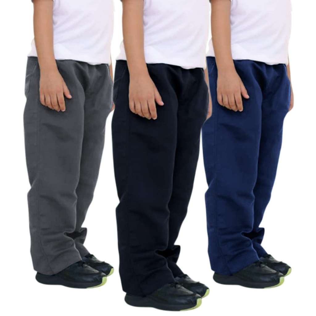 Calça Tactel Infantil E Juvenil Lisa Uniforme Escolar Esporte Com Elástico