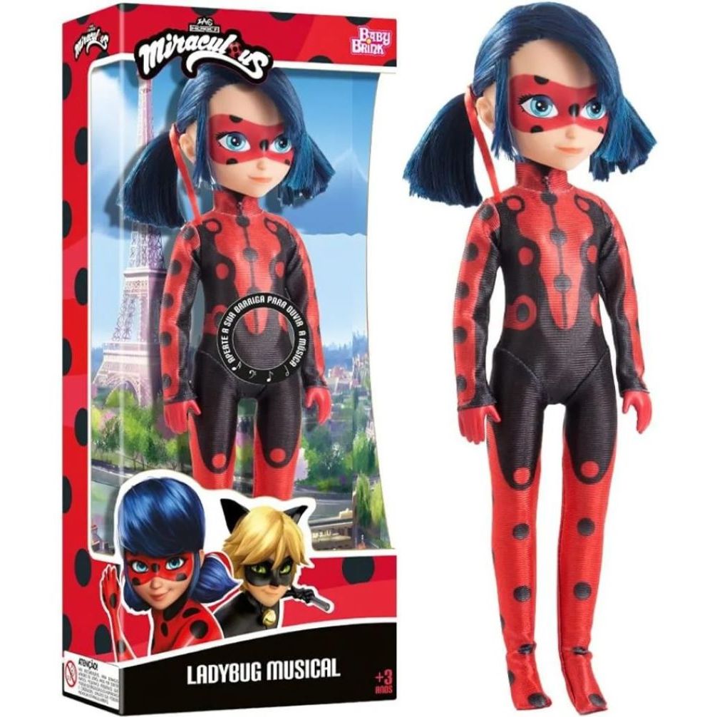 Boneca Ladybug Musical 45cm Miraculous Original - Baby Brink 1875