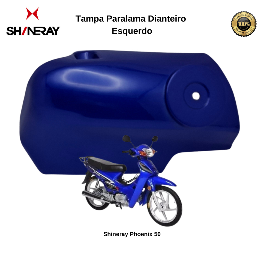 Tampa do Paralama Dianteiro Lado Esquerdo Shineray XY 50Q Phoenix Azul