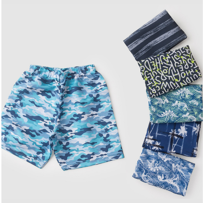 Bermuda Infantil Tactel Masculino Estampas Diferenciadas