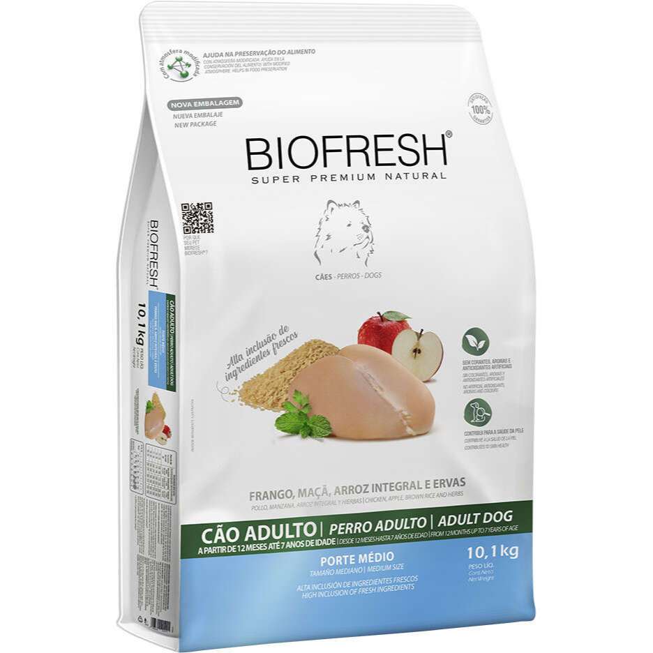 Ração 10,1Kg Biofresh® Cães Adultos Raças Médias Sabor Frango — imagem 2 de 2