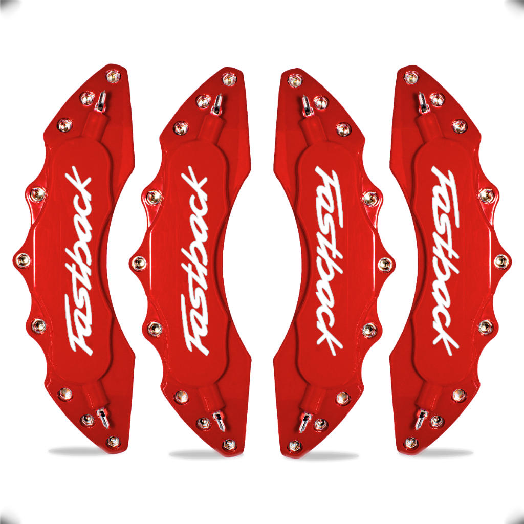 Capa de Pinça de Freio Logo Fiat Fastback Escrita Personalizada Premium Tuning Aro 17 18 19 20 + Cola