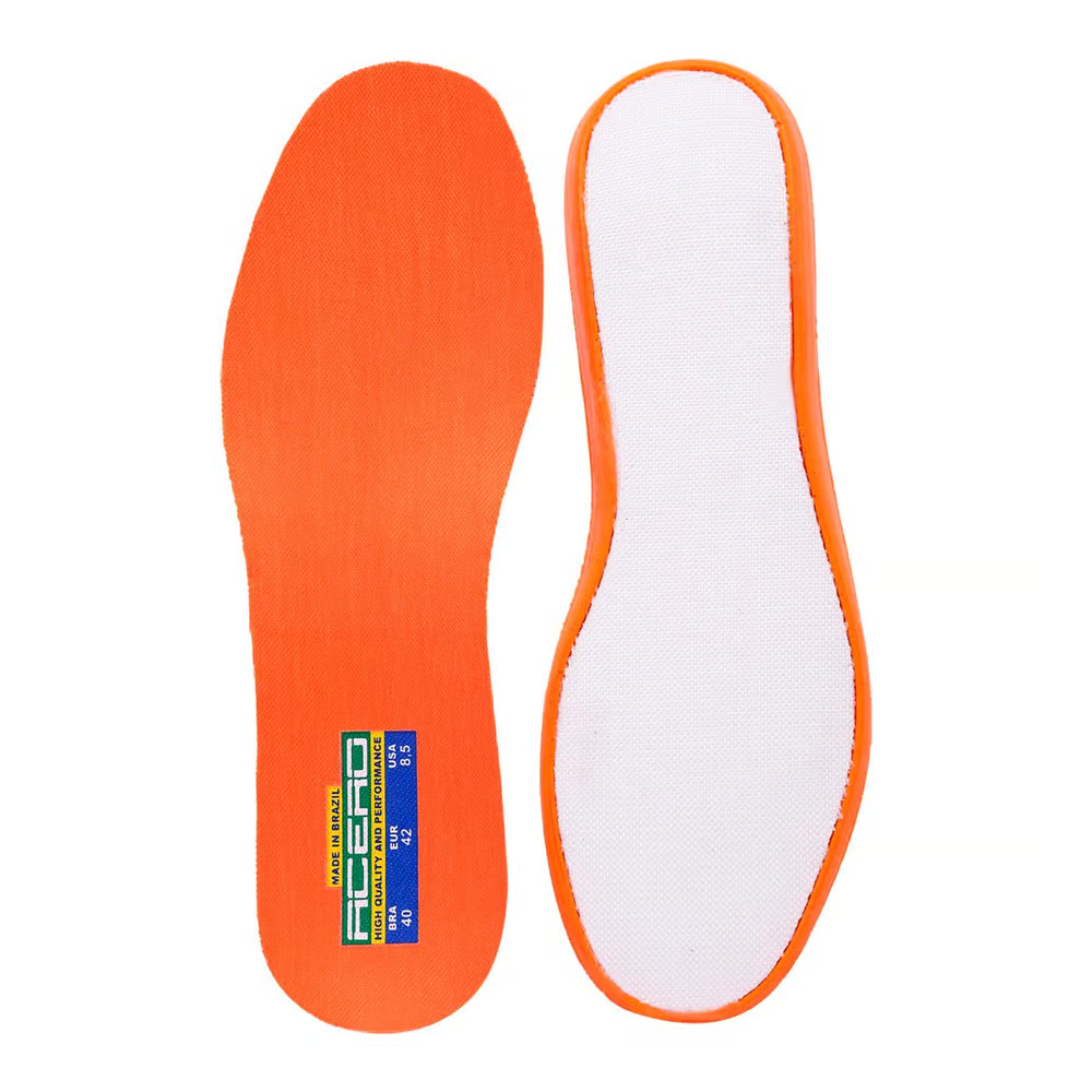 Palmilha Acero Em Gel Pu Antiperfuro Laranja Confortável Resistente