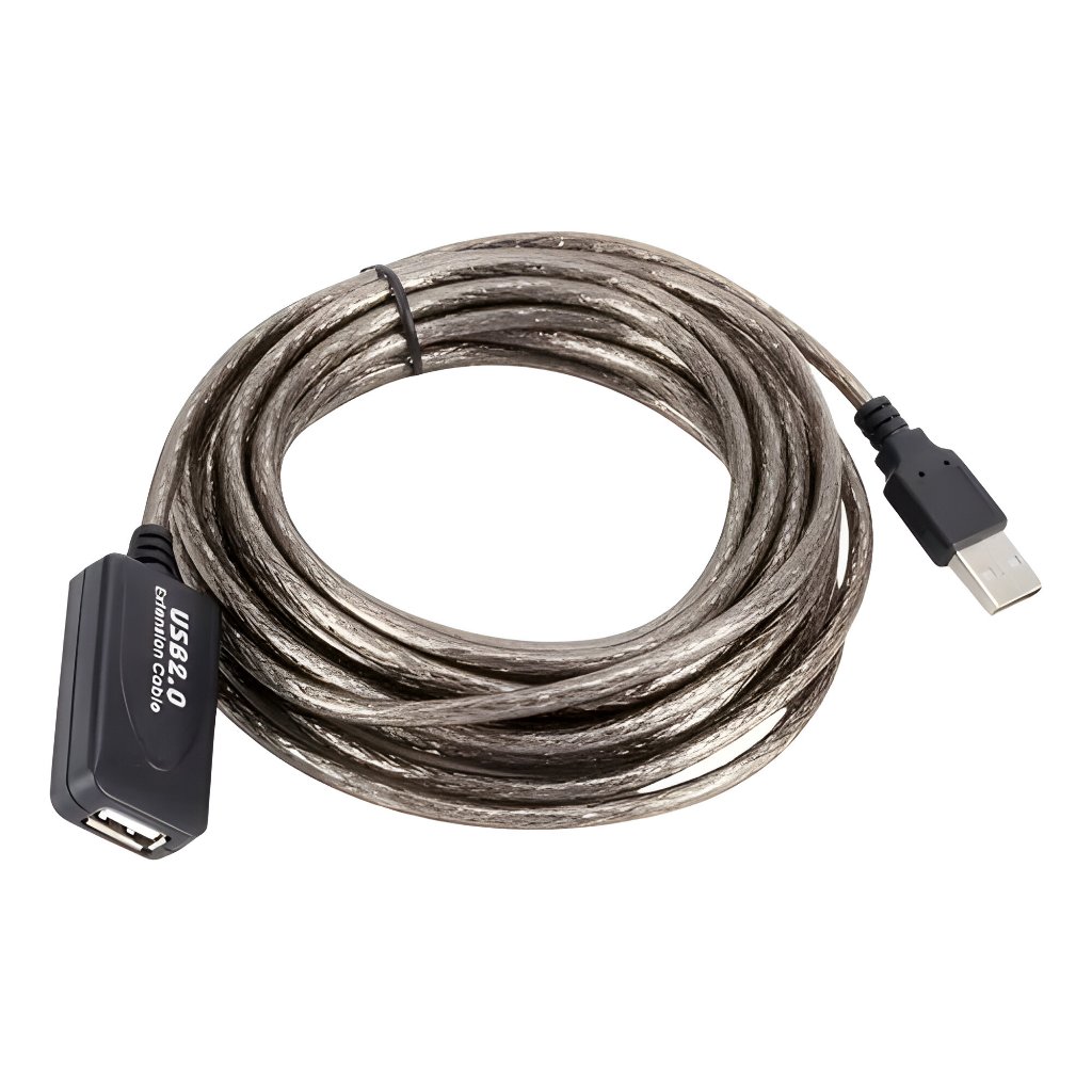 Cabo Extensor Usb 2.0 Para Webcam Full Hd Ativo Blindado Preto