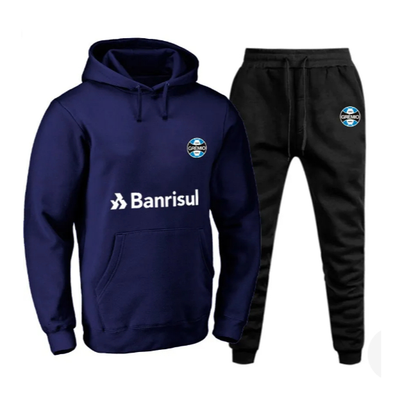 Conjunto Moletom Flanelada Futebool Time Gremio Varias E Modelo Cores Blusa+Calça Alta Qualidade