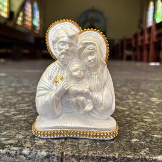 Sagrada Familia 14cm Perolada Com Detalhes Em Strass Para Decoração, Caixa De Padrinhos Etc... em Oferta na Shopee