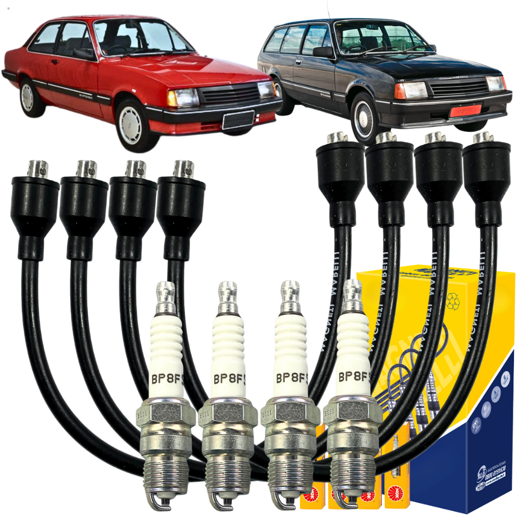 Kit Jogo Cabo E Vela De Ignição Gm Chevette Marajó 1.4 1.6 8v 1970 À 1994