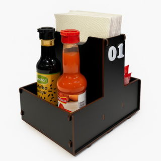 Porta Guardanapo Galheteiro Organizador Madeira Bar e Restaurante Lachonete Barato em Oferta na Shopee