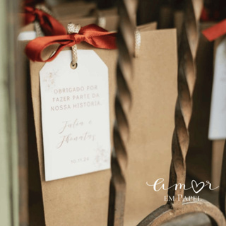 Tag Retangular Personalizada para lembrancinhas de casamento, festas, 15 anos, bodas e batizados. em Oferta na Shopee