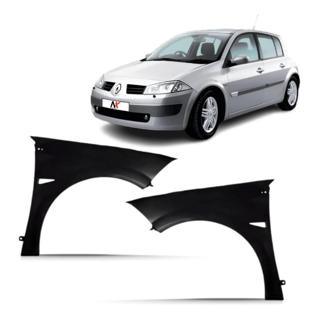 Paralama Megane 2006 2007 A 2011 Plástico Com Furo Direito
