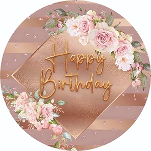 Capa Painel Happy Birthday Rosa Feminino com elástico em Oferta na Shopee