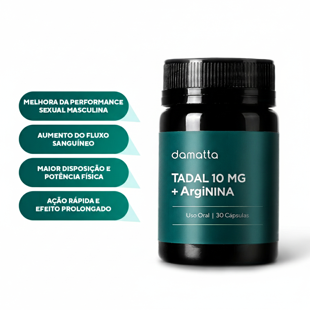 TADAL 10 MG + ARGININA - 30 Cápsulas em Oferta na Shopee