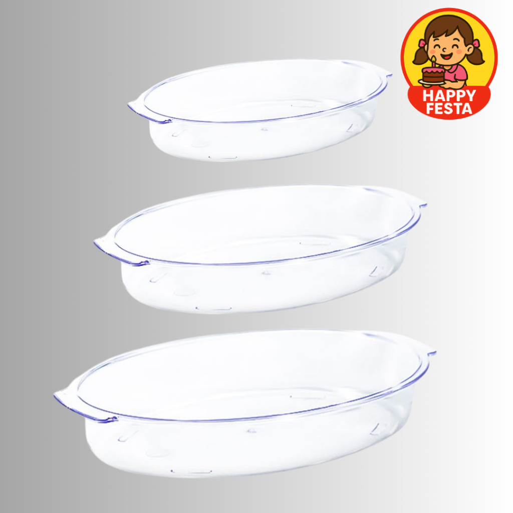 Kit 3 Travessas (Pequena,Média,Grande) - Acrílico