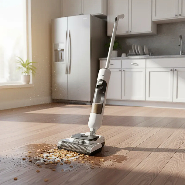 Limpadora De Pisos Aspira e Passa a Mopa 2 em 1 Sem Fio Bivolt  Eafac F19A