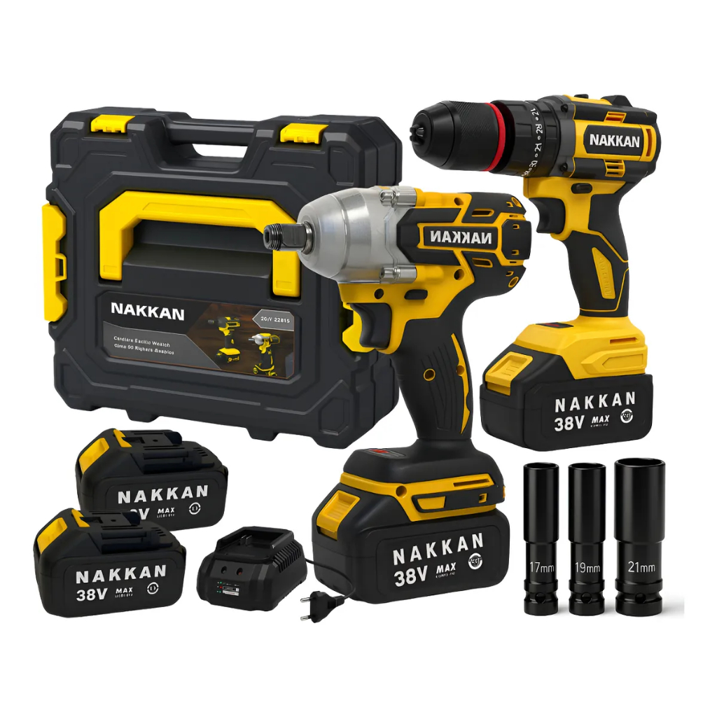 Kit Chave De Impacto + Furadeira Parafusadeira Com Maleta Multifunções em Oferta na Shopee