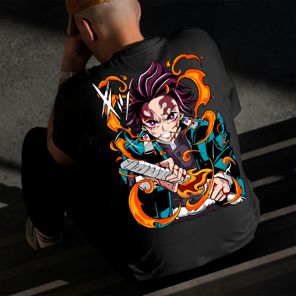 Camiseta Masculina Estampada Tanjiro 100% Algodão Estilo Conforto Diário Do Tamanho P ao GG