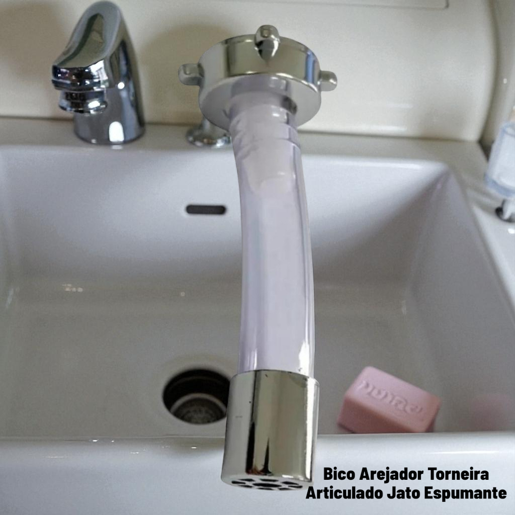 Bico Arejador Torneira Articulado Jato Espumante Pia Tanque Lavanderia 3/4 em Oferta na Shopee