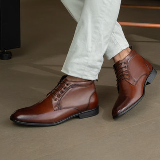 Bota Couro Legítimo Masculina Botinha Confortável e Estilosa Casual para o Dia a Dia Ankleboot