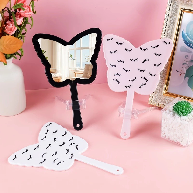 1 Pçs Espelho de Mão Formato Borboleta Simples Prático de Cílios em Oferta na Shopee