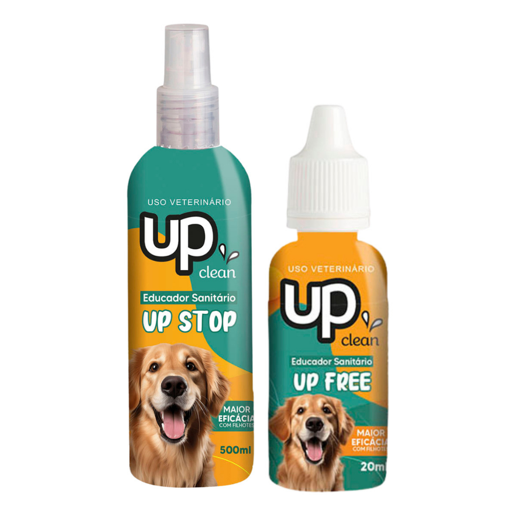 Kit Educador Sanitário Xixi Pode Xixi Não Pode para Cachorro e Gato | Spray Atrativo e Repelente Pet