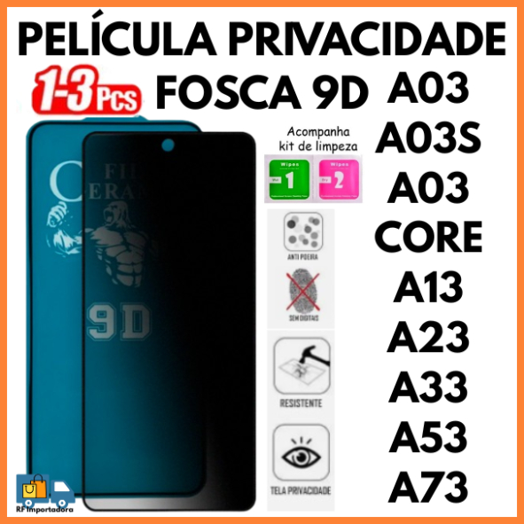 Película Fosca Privativa Matte Flexível Anti Spy Para Samsung A03 A03S A03 CORE A13 A23 A33 A53 A73