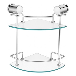 Porta Shampoo Para Banheiro Prateleira Canto ou Vidro Reto Incolor Duplo 6mm Organização Casa em Oferta na Shopee